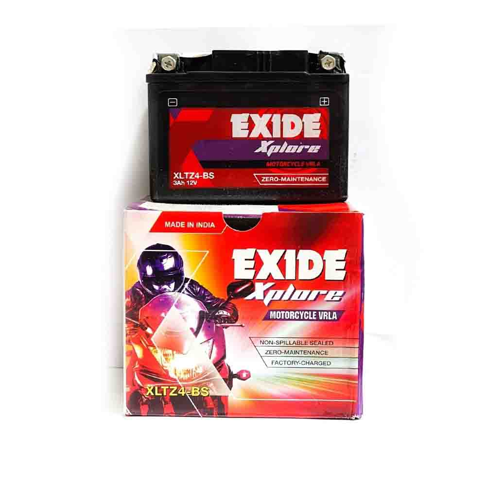 Motorcycle battery EXIDE 12V YTX4L (XLTZ4-BS) 3Ah Original product