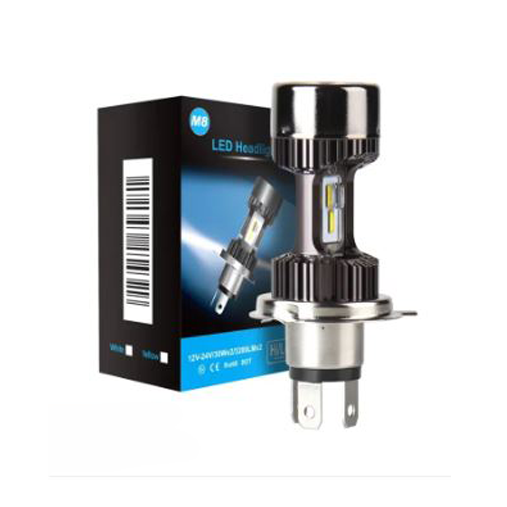 Motorcycle 12v H4 Hi Low beam Motoled M8 Headlight LED Bulbs